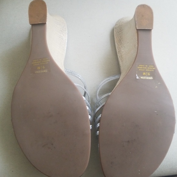 ***Sold***Steve Madden Twister silver wedges - Picture 5 of 6